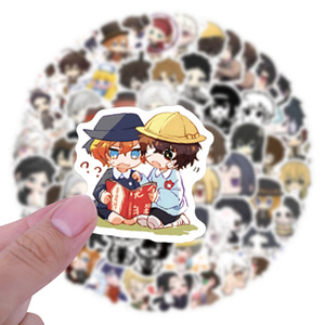 ZY3615C 105 pièces Autocollants décoratifs imperméables en PVC de dessin animé <span class=keywords><strong>Bungo</strong></span> Stray Dogs pour tasse, guitare, ordinateur portable, bagages - Product Image 3