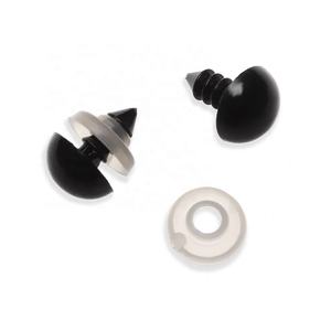 100 Pièces Yeux de sécurité en plastique pour poupées avec boîte de rangement, Accessoires DIY pour animaux, marionnettes et poupées, Yeux noirs artisanaux avec rondelles - Product Image 2
