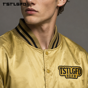Blouson Bomber Réversible à Rayures de Baseball OEM/ODM, Broderie Chenille, Style Universitaire Streetwear, Manteau à Rayures Fines, Vente en Gros - Product Image 3