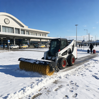 Balayeuse à neige rotative pour mini-chargeuse pour le déneigement des routes avec bords anti-usure remplaçables pour les importateurs de machines