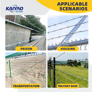 Compre 500m por rollo Valla <span class=keywords><strong>de</strong></span> alambre <span class=keywords><strong>de</strong></span> púas <span class=keywords><strong>de</strong></span> prisión <span class=keywords><strong>de</strong></span> bajo precio Alambre <span class=keywords><strong>de</strong></span> púas galvanizado por inmersión en caliente eléctrico - Product Image 2