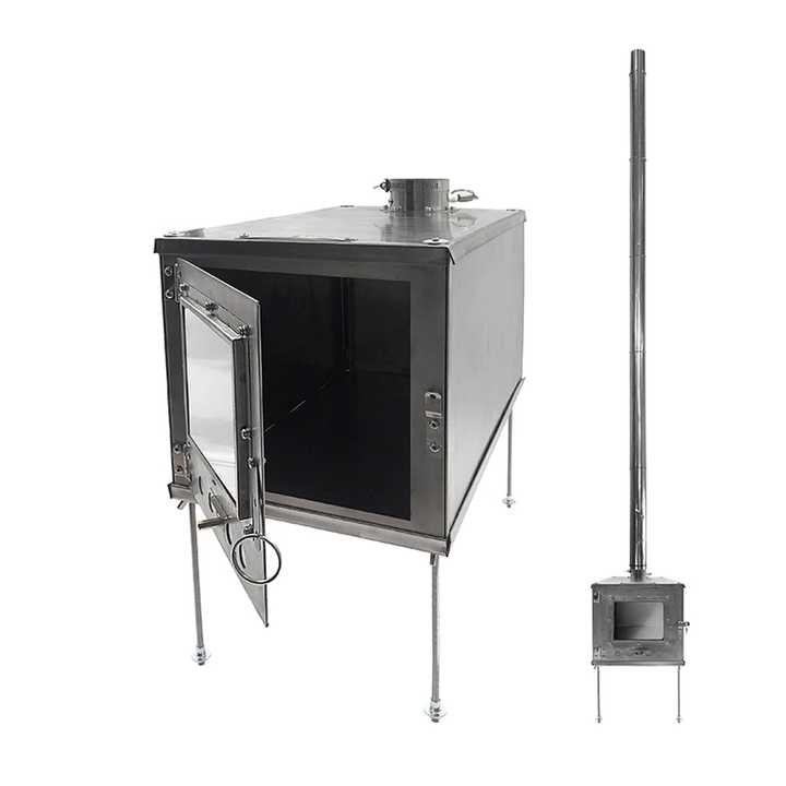 Source DANCHEL OUTDOOR High-quality titanium stove folding tent camping wood  stove, including 2.5M chimney pipe and ash protective on m.alibaba.com