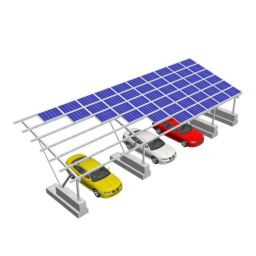 Residentiële Thuis Metalen 5kw 10kw Hot Koop Smart Metal Solar Structuur Montage Parkeer Carport Frame Voor Bedrijven, Regeren
