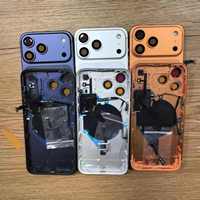 Coque arrière en aluminium et verre DIY 15 Pro-17 Pro, adaptée pour la mise à niveau de 15PRO à 17PRO