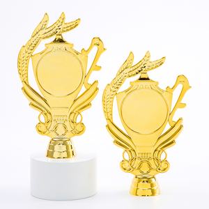 Componentes y Piezas de Trofeos de Plástico con Temática Deportiva, Anillo Dorado, Recuerdos para Torneos HP27 - Product Image 2