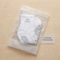 Chaussettes de Pilates avec broderie personnalisée du logo de la marque, qualité supérieure en coton, chaussettes de yoga et de Pilates avec grip