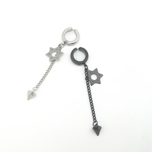 Clip-On Earrings Geometric <b>Cross</b> Tassel <b>Chain</b> Zinc Alloy For Non-Pierced Ears Fashion Jewelry - Product Image 4