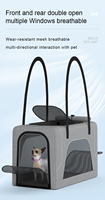 Portable Double Pet Carriers Pliable 4 Roues Poussettes En Aluminium avec Tissu Oxford Matériel pour Petits Chiens Chats Voyage En Plein Air