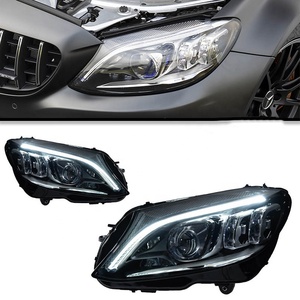 Repuestos de Auto, Faro Delantero Tricolor BQD07, Conjunto de Faro Delantero Modificado, Lámpara Antiniebla para Mercedes-Benz W205 2015-2021 - Product Image 3