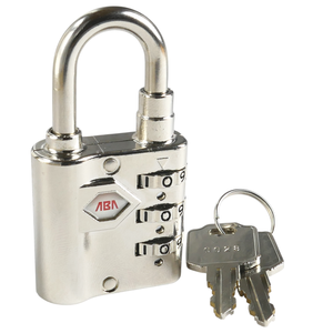 Cadenas à combinaison à 3 chiffres personnalisable en alliage de zinc chromé pour casier scolaire, bagages de voyage, stockage commercial, serrure de sécurité - Product Image 1