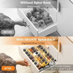 Heavy-Duty 4-Layer Steel Spice Drawer Organizer Seasoning Rack Tray <b>for</b> <b>Kitchen</b> <b>Storage</b> <b>for</b> Multilevel Organization - Product Image 5