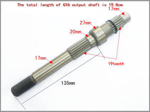 Essieu arrière de scooter Haomai GY6 125 150 Essieu arrière de scooter FX Scooter assisté par la puissance Sortie d'essieu arrière Arbre d'engrenage - Product Image 3