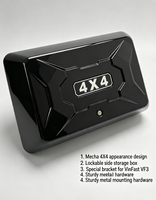 Boîte de rangement latérale rigide verrouillable style Mecha 4x4 pour VinFast FADIL, support de montage personnalisé sans perçage, finition haute brillance
