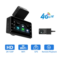 Caméra embarquée 4G double caméra avant et arrière avec carte SIM 4G, suivi GPS CMSV6 CMSV7, surveillance à distance, caméra de flotte, enregistreur vidéo de voiture