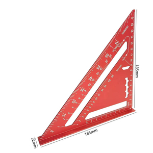 Ventes d'usine 7 pouces métrique Cm en alliage d'aluminium rapporteur Triangle règle vitesse carré règle de mesure pour le travail du bois - Product Image 3