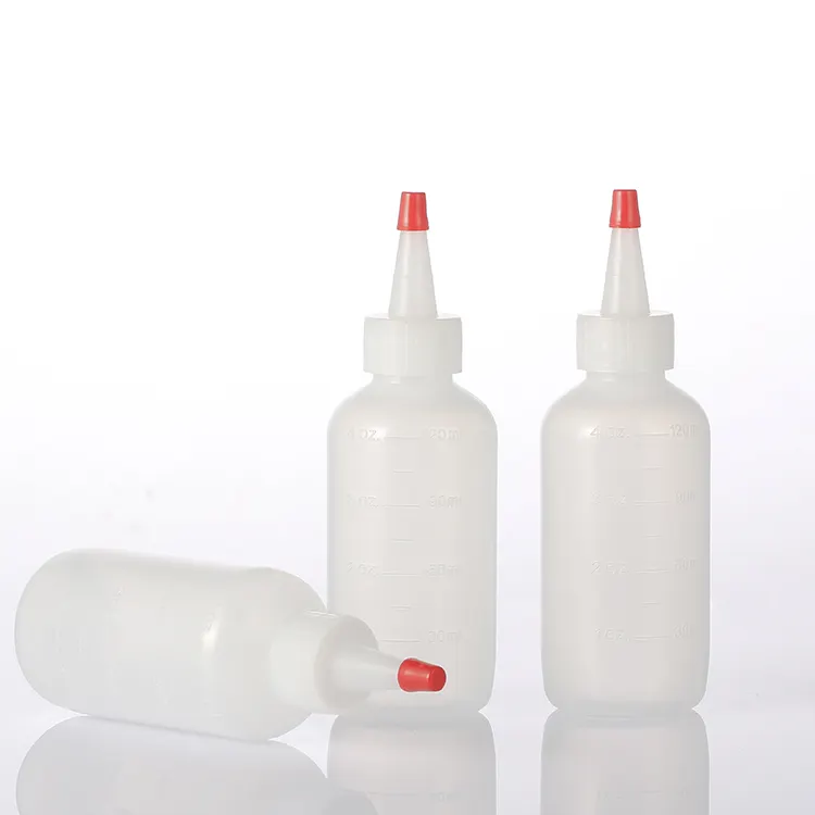 Пластиковая полиэтиленовая бутылка с наконечником под заказ, 4 унции, 6 унций, 8 унций