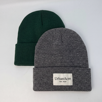 Gorros de Punto en Stock, Gorros Cálidos de Invierno con Puño, 60 Colores, Lisos, al por Mayor para Adultos