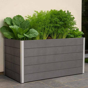 Jardinière surélevée mobile en panneaux de <span class=keywords><strong>bois</strong></span> composite (WPC) rigides, facile à installer, <span class=keywords><strong>pour</strong></span> fleurs et plantes, idéale <span class=keywords><strong>pour</strong></span> l'aménagement paysager urbain - Product Image 4