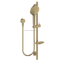 Colonne de douche de luxe en acier inoxydable avec pommeau de douche à jet de brume, flexible, kit de garniture de douche, ensemble de douche pour hôtel, pommeau de douche à jet de brume