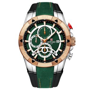 RÉCOMPENSE 83013 supérieure Top qualité nouveau Design personnaliser bas <span class=keywords><strong>prix</strong></span> multicolore personnalisé hommes <span class=keywords><strong>montre</strong></span> à Quartz bracelet en cuir véritable - Product Image 4