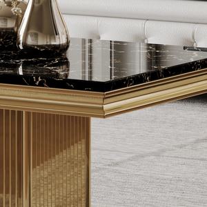 Mesa de Centro de Acero Inoxidable de Lujo MR para Sala de Estar, Mesa de Café con Tapa de Mármol para Hogar y Hotel - Product Image 6