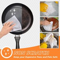Chiffons de filet de lavage de vaisselle Tampon à récurer à séchage rapide Inodore Mesh Chiffons de nettoyage de cuisine