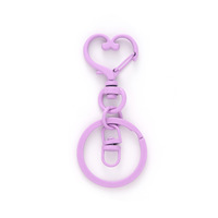 Mousqueton en métal en forme de cœur, crochet pivotant, boucle à ressort, clip porte-clés, accessoires de quincaillerie pour bijoux DIY