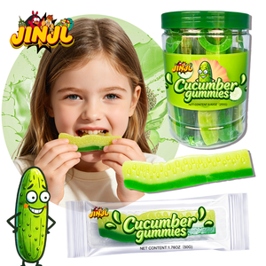 Venta al por mayor: Caramelos de goma con forma de pepino 3D, los más vendidos, como los de TikTok; Contenido de jugo <50% - Product Image 1