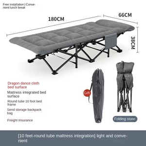 سرير تخييم محمول قابل للطي خفيف الوزن بإطار فولاذي على شكل X بـ 10 أرجل - Product Image 5