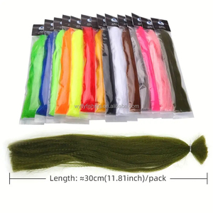 Gros Flash Slink Fibre Longs Cheveux Crépus Synthétiques/Fibre Slinky pour La Fabrication De Poissons Minnow <span class=keywords><strong>Leurre</strong></span> Appâts Matériel De Montage De Mouches - Product Image 2