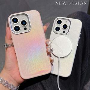 Motif de <span class=keywords><strong>dessin</strong></span> de fil TPU PC Bumper Wireless Charging Magnetic Phone Case Cover For iPhone 17 16 15 - Product Image 2