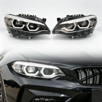 Kit de phares LED haute performance OEM pour BMW Série 2 M2 F22 F23 F87 16-22, avec feux de jour à LED Angel Eye, lentille adaptative et direction assistée.