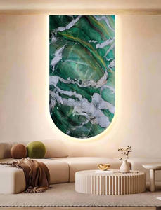 Lastra di Marmo Verde Smeraldo di Lusso, Pietra Naturale Verde per Pareti di Ville, Hotel, Designer d'Interni e Progetti Immobiliari - Product Image 4