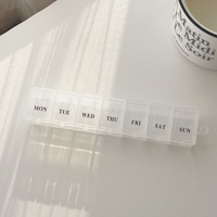 Oem aylık kutu Am Pm hap saklama kutusu için 7 gün Mini hap saklama kutusu ilaç kutusu/plastik 7 gün seyahat cep hap kutusu