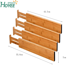 Diviseur de <span class=keywords><strong>tiroir</strong></span> de cuisine réglable, support en <span class=keywords><strong>bois</strong></span>, plateaux à épices, couverts, organisateur en <span class=keywords><strong>bois</strong></span> - Product Image 5