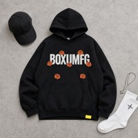 Sweat à capuche en molleton 3Mens 450g, coton et fibre de bambou, imprimé floral, coupe classique, pull décontracté, streetwear