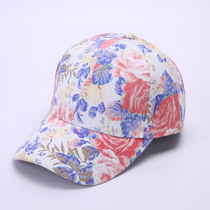 Casquette de baseball pour femmes avec motif de fleurs 100% Cotton Duck Tongue Hat for Outdoor Summer Scenes <span class=keywords><strong>Trucker</strong></span> Hats Wholesale <span class=keywords><strong>AliExpress</strong></span> - Product Image 3