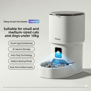 Petop Akıllı WiFi Modern Şık Otomatik Mama Kabı 4L Mama Dağıtıcısı Kediler Köpekler APP Kontrolü Kamera Planlı Besleme - Product Image 2