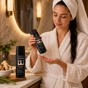 Champú Herbal Anticaída y Crecimiento del Cabello con Polygonum Multiflorum y Saw Palmetto, <span class=keywords><strong>Bloqueador</strong></span> de DHT, Venta al Por Mayor OEM - Product Image 3