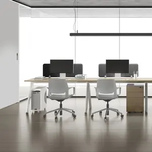 Lusso moderno 4 6 8 persone mobili da tavolo scrivanie per Workstation scrivania modulare con spazio aperto