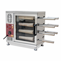 Máquina Comercial de 8 Rodillos para Pasteles de Chimenea, Horno de 3.2KW para Kurtos Kalacs Húngaros, Horno de Acero Inoxidable para Hacer Rollos de Pan y Helados