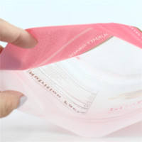 Sachet en feuille métallisée à finition mate personnalisé pour gommage corporel et sel de bain, sachet debout avec fenêtre