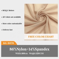 Tela de Malla Elástica de Nailon, Elastano y Spandex de Alta Calidad, con Elasticidad en 4 Direcciones, para Corsés, Ropa Interior, Patinaje, Danza, Faldas y Leotardos