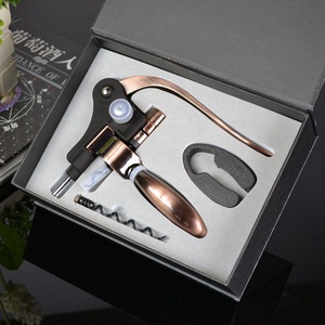 Hình Dạng Chuyên Nghiệp Đòn Bẩy Rượu Vang Đỏ Mở Chai Với Hộp Quà Tặng Kim Loại Rượu Vang Corkscrew Set - Product Image 3