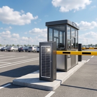 Puerta Automática de Doble Apertura con Paneles Solares y Reconocimiento Automático de Matrículas LPR/ANPR