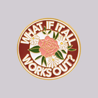 WHAT IF IT WORKS OUT Pin's en émail, Broche fleurs, Pin's, Pin's de revers, Badge pour sac à dos, Accessoires vestimentaires, Bijoux de mode, Cadeaux