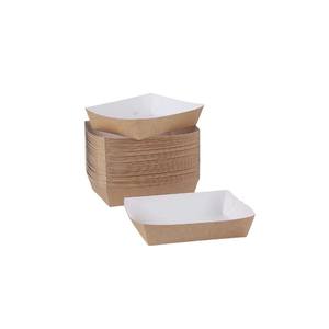 Barquette jetable en papier kraft de forme rectangulaire pour frites, boîtes à collation, saladiers, café/biscuits, plats à emporter - Product Image 2