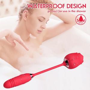 the rose toy clit sucker with thrusting bullet vibrator Hello Cake Bullet Vibe Vibrator for Women, Waterproof & Rechargeable Small  Toy with 10 Vibrating Modes, Pink main image 0
