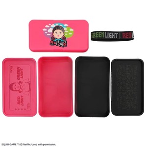 Lonchera Escolar de PP para Niños, Diseño de Juego del Calamar Coreano, Oficialmente Licenciada, Forma Rectangular, 3 Niveles, 1 Compartimento, Fácil de Limpiar, para Viajes y Escuela - Product Image 5