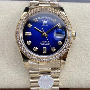 Reloj Drioshipping de Oro y Diamantes de 40 mm con Calendario y Fecha, Cristal de Zafiro, Reloj Automático Europeo Mecánico de Lujo - Product Image 2